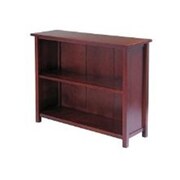 WINSOME Winsome 94539 Milan Storage Shelf or Bookcase 3-Tier Long- Antique Walnut 94539